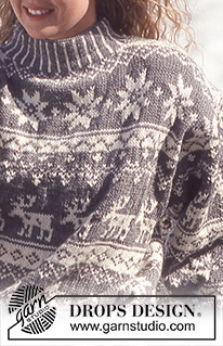 Reindeer Crossing / DROPS 32-11 - DROPS Sweater for men in Karisma Superwash with stars and reindeer