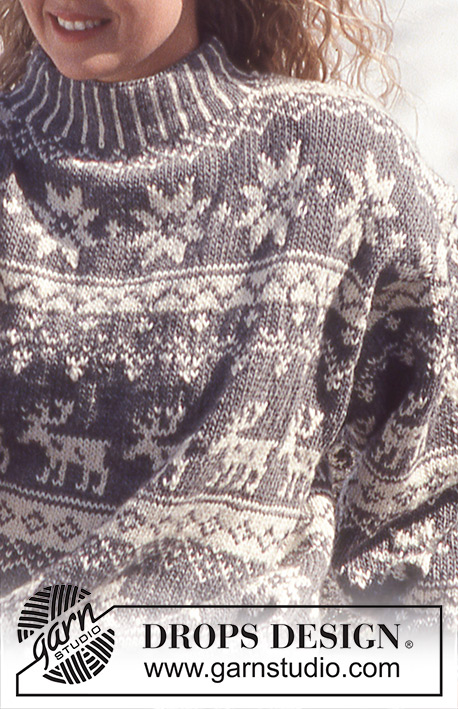 Reindeer Crossing / DROPS 32-11 - DROPS Sweater for men in Karisma Superwash with stars and reindeer
