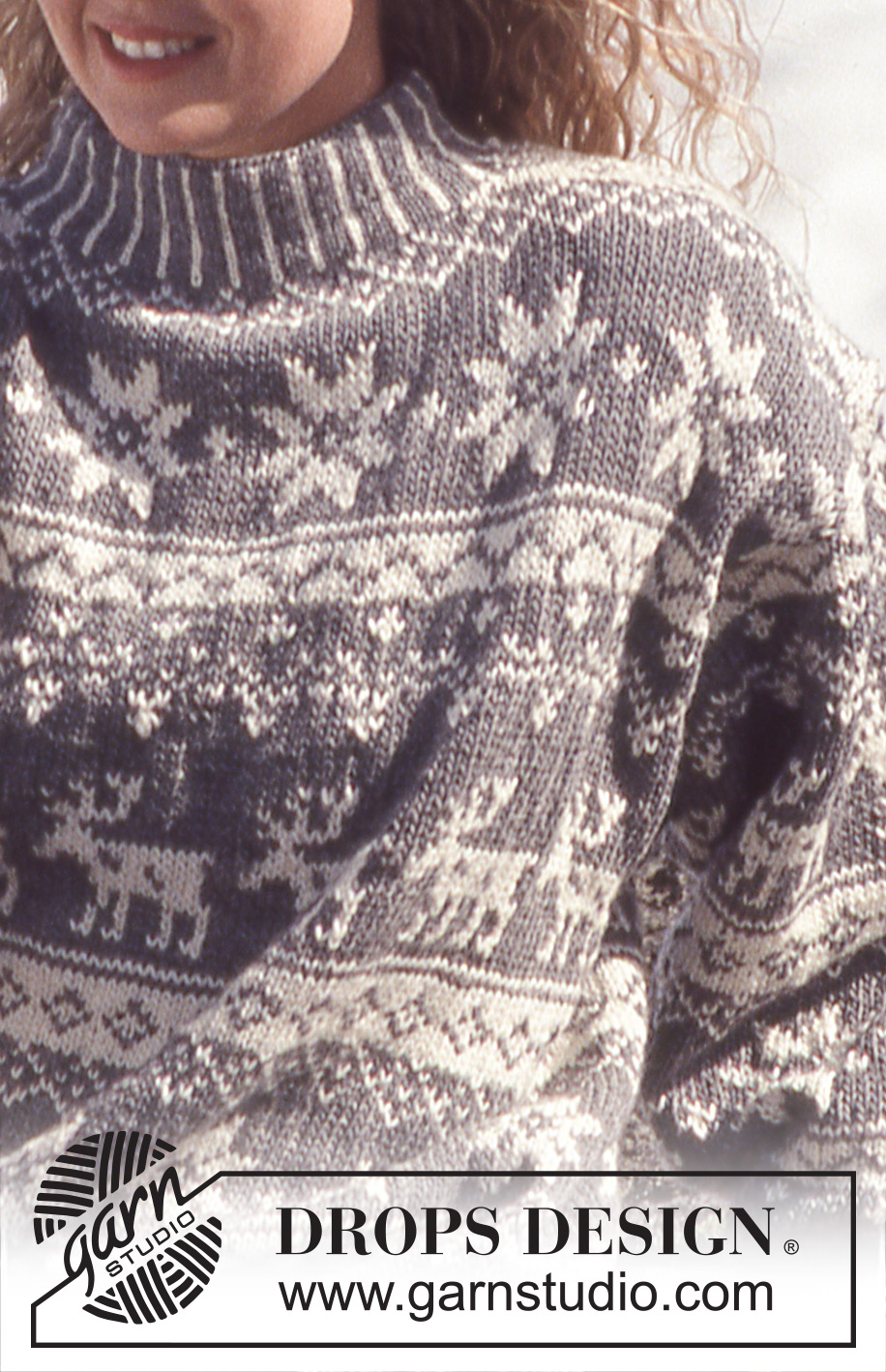 Reindeer Crossing / DROPS 32-11 - DROPS Sweater for men in Karisma Superwash with stars and reindeer