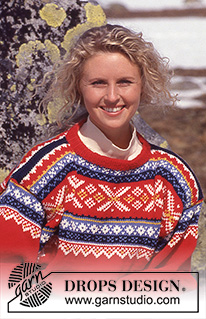 Cross Country / DROPS 32-5 - DROPS Bluse i Karisma med nordisk nordiske krystaller