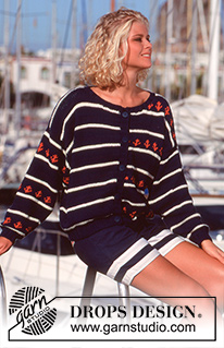 Weekend in Cannes / DROPS 34-2 - Jakke i Paris med Striber og Anker