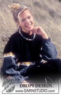 DROPS 35-13 - Drops Sweater with zig zag pattern in “Karisma”