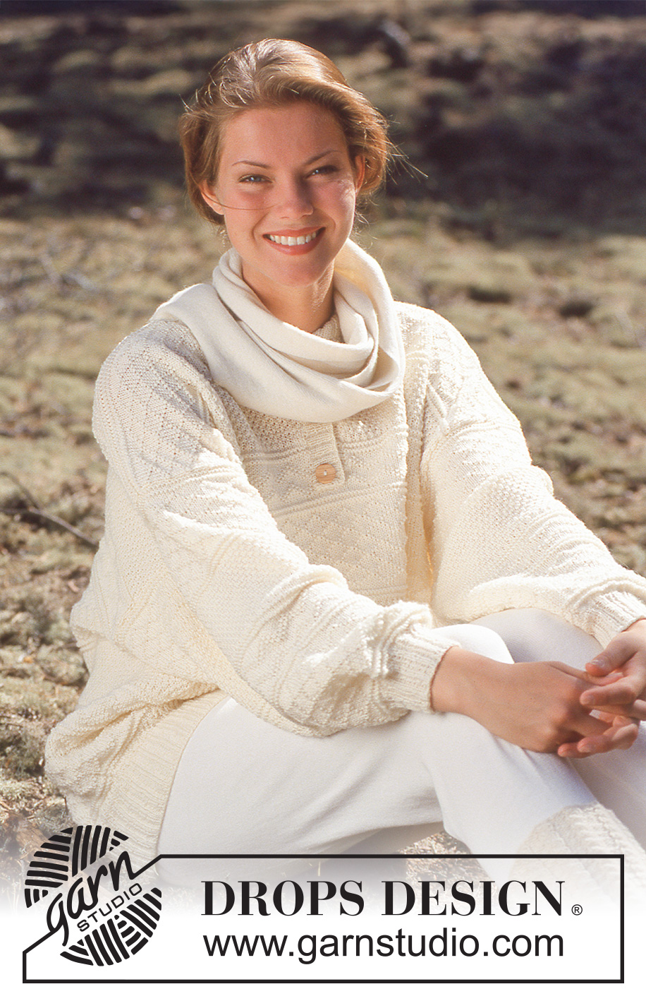 Winter Symphony / DROPS 35-21 - DROPS Bluse i Camelia med struktur i dame og herre str