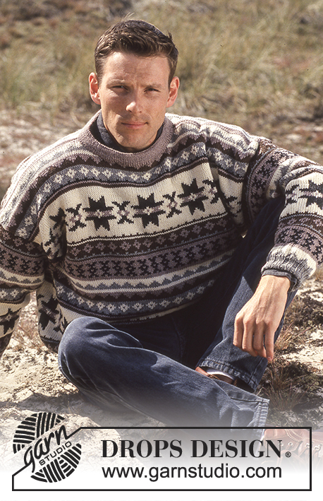 Western Star / DROPS 35-7 - Drops Ladies and Gents Fair Isle Sweater in “Karisma Superwash ”. 