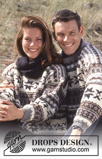 Western Star / DROPS 35-7 - Drops Ladies and Gents Fair Isle Sweater in “Karisma Superwash ”. 