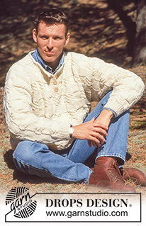 DROPS 36-1 - Drops Ladies and Men’s Textured Sweater in “Alaska”