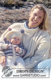 DROPS 36-17 - Drops Ladies and Gents Textured Sweater with cables in “Karisma Superwash”
Long or short version.

