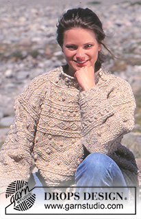 Carved Wood / DROPS 39-1 - DROPS jumper in textured pattern in “Alaska-Tweed”.  