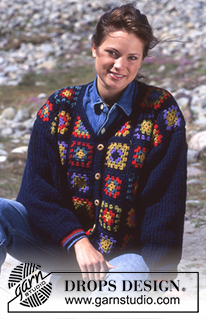 Granny's Vest / DROPS 39-26 - DROPS crochet jacket with knitted sleeves in “Karisma”.  