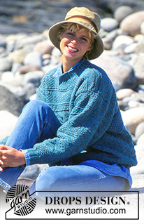Water Textures / DROPS 40-8 - DROPS Dame og herresweater i Karisma med struktur