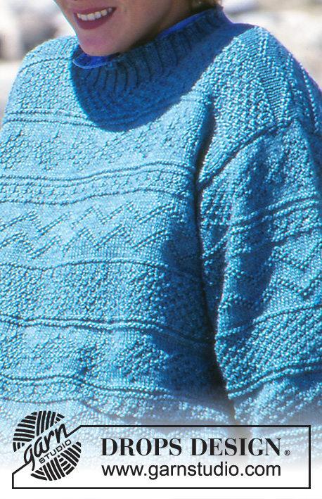 Water Textures / DROPS 40-8 - DROPS Dame og herresweater i Karisma med struktur