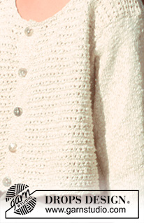 Sand Textures / DROPS 41-1 - Jakke i Bomull-Lin med struktur