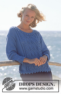 Water Weaves / DROPS 41-8 - DROPS sweater in Muskat with texture and cable