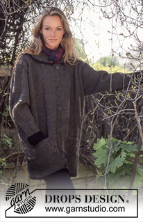 DROPS 43-15 - DROPS jacket in Alaska or Air with textured pattern