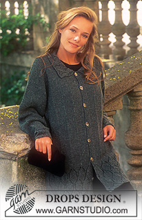 DROPS 43-19 - DROPS jacket in Silke-tweed with collar