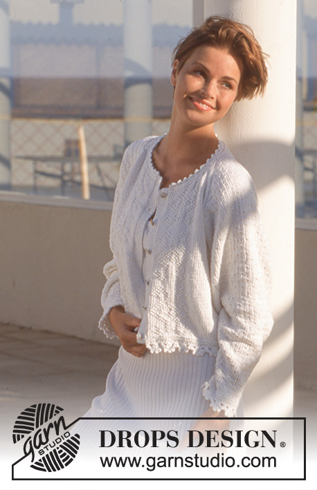 Bright Eyes / DROPS 45-15 - DROPS Jacket with raglan sleeve in Bomull-lin 