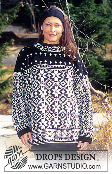 DROPS 47-21 - DROPS Jumper with star pattern in Karisma Superwash
