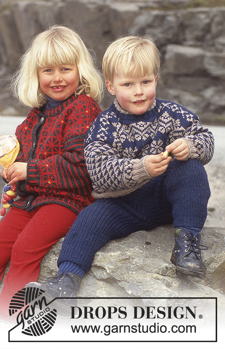 Lille Otto / DROPS 47-5 - DROPS Jumper for children with pattern borders in Karisma Superwash.