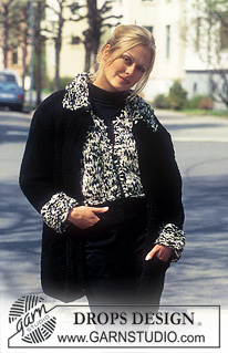 DROPS 49-7 - DROPS Cardigan in Alaska and Ull-Flamé and Vest in Ull-Flamé with crocheted borders in Alaska.