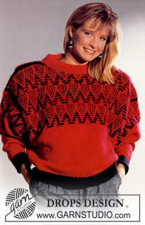 DROPS 5-7 - DROPS jumper in “Toscano” or “Milano” with pattern borders. Size S - L.