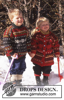 Children Nordic Cardigans / DROPS 52-30