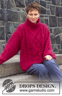 Bold Move / DROPS 54-11 - DROPS Sweater in Vienna or Melody with cables.