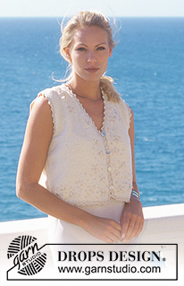 Breathe Right / DROPS 56-10 - Knitted Vest in DROPS Tynn Chenille or DROPS Belle and DROPS Safran