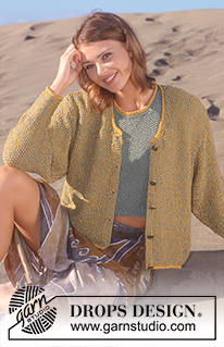 Back to Basics / DROPS 56-3 - Knitted jacket in double DROPS Cotton Viscose or double DROPS Safran