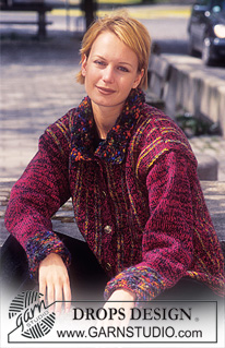 DROPS 57-12 - DROPS Cardigan in double Alpaca with collar in Ull-Flamé.