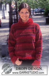 DROPS 57-3 - DROPS Chenille Sweater with collar and cuffs in Pelliza.