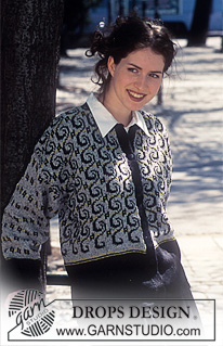 DROPS 57-7 - DROPS Cardigan in Silke-Tweed with Vines.