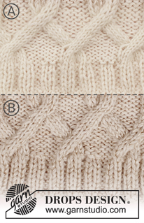 Frosted Vines / DROPS 58-6 - DROPS bluse i Karisma og Cotton Viscose eller Lima og Kid-Silk med snoninger og struktur
