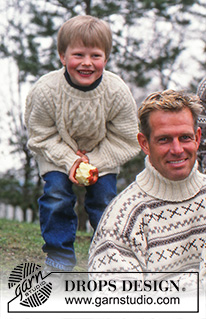 Fisher’s Fancy / DROPS 59-6 - DROPS Pulli mit Zopfmuster in „Karisma“. In Herren- und Kindergrössen