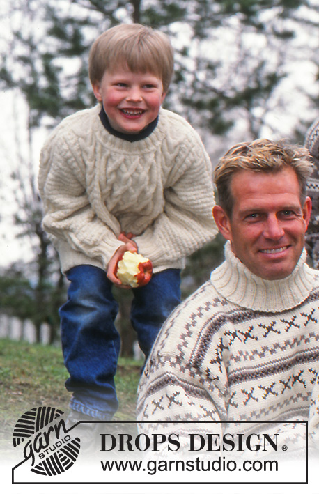 Fisher’s Fancy / DROPS 59-6 - DROPS Pulli mit Zopfmuster in „Karisma“. In Herren- und Kindergrössen