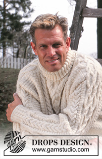 Fisher’s Fancy / DROPS 59-6 - DROPS Pulli mit Zopfmuster in „Karisma“. In Herren- und Kindergrössen