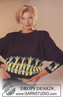 DROPS 6-6 - Drops Sweater in Paris with border