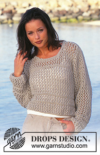 Summer Mesh / DROPS 61-4 - DROPS Sweater with lace pattern.