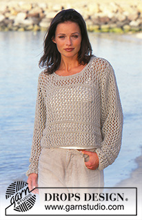 Summer Mesh / DROPS 61-4 - DROPS Sweater with lace pattern.