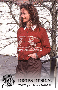 Dear Reindeer / DROPS 62-12 - DROPS jakke i Karisma eller Soft-Tweed med nordisk reinsdyr og stjerne