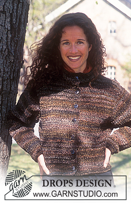 DROPS 62-13 - DROPS Cardigan in Leopard.