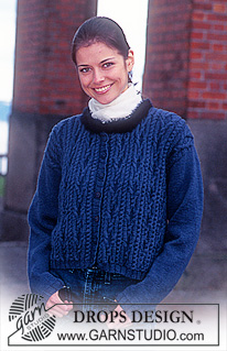 DROPS 62-18 - DROPS Short cardigan with cables.