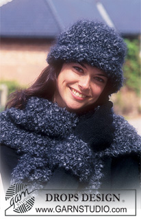 DROPS 62-25 - DROPS Hat, Gloves and Scarf in Puddel