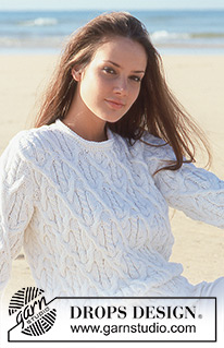 Cable Magic / DROPS 64-11 - DROPS Cabled Sweater in Bomull-Lin