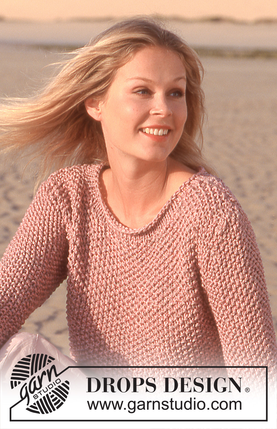 Northen Beach / DROPS 64-7 - DROPS Trui in gerstekorrel van 3 draden: “Cotton Viscose”, “Silke-Tweed” en “Muskat”. Maat S-L