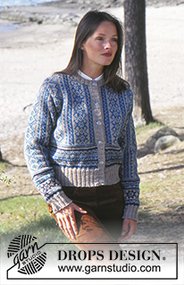 Blue Moment / DROPS 67-7 - DROPS Cardigan in Karisma Superwash