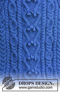 Swirling Water / DROPS 67-8 - DROPS Trui met kabels en raglan van Karisma Superwash. Maat S - L.