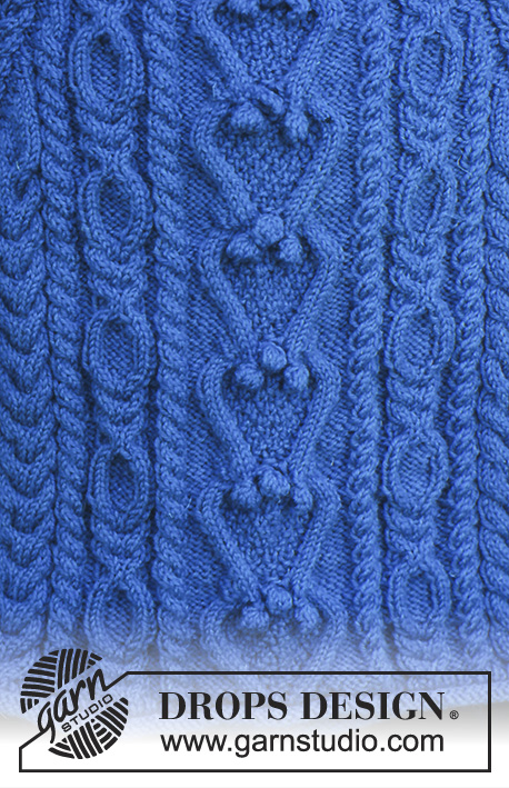 Swirling Water / DROPS 67-8 - DROPS Trui met kabels en raglan van Karisma Superwash. Maat S - L.