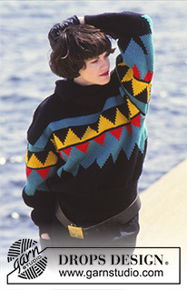 DROPS 7-1 - Jumper with graphic pattern in DROPS Alaska.