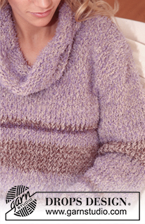 DROPS 73-11 - DROPS Pullover in Pelliza and Cotton Frisé.