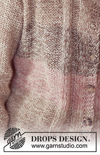 Rita May / DROPS 74-5 - DROPS Cardigan in Silke-Tweed and Vivaldi 
